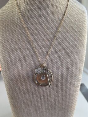 Chico's Talli Key Pendant And CharmNecklace with Crystal Accents - Women Jewelry